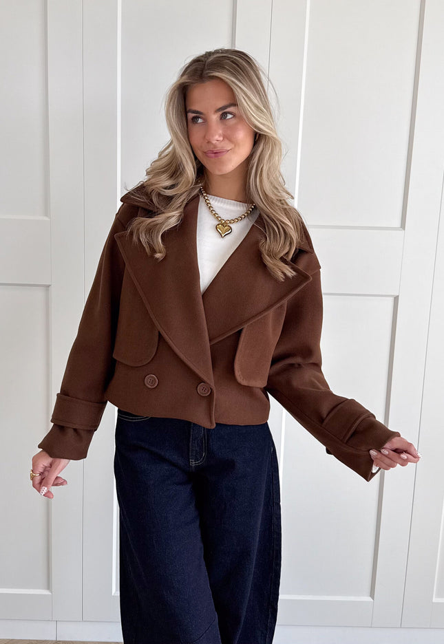 Famous Online Store Trenchcoat jas Elena bruin
