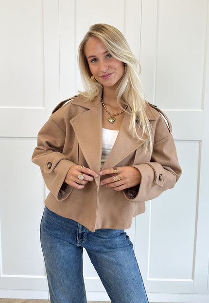 Famous Online Store Trenchcoat jas Elena camel
