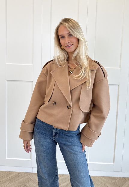 Famous Online Store Trenchcoat jas Elena camel