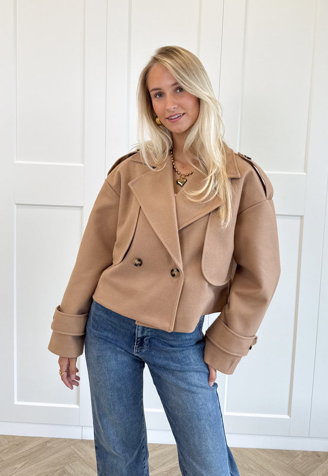 Famous Online Store Trenchcoat jas Elena camel