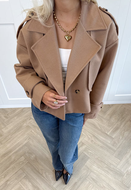 Famous Online Store Trenchcoat jas Elena camel