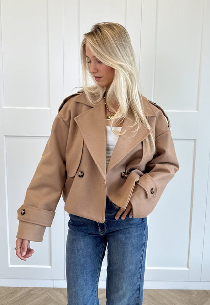 Famous Online Store Trenchcoat jas Elena camel