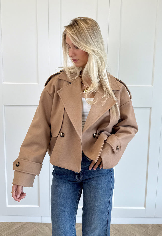 Famous Online Store Trenchcoat jas Elena camel