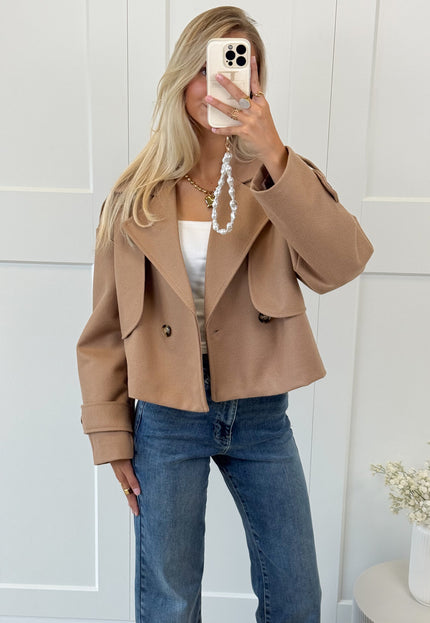 Famous Online Store Trenchcoat jas Elena camel