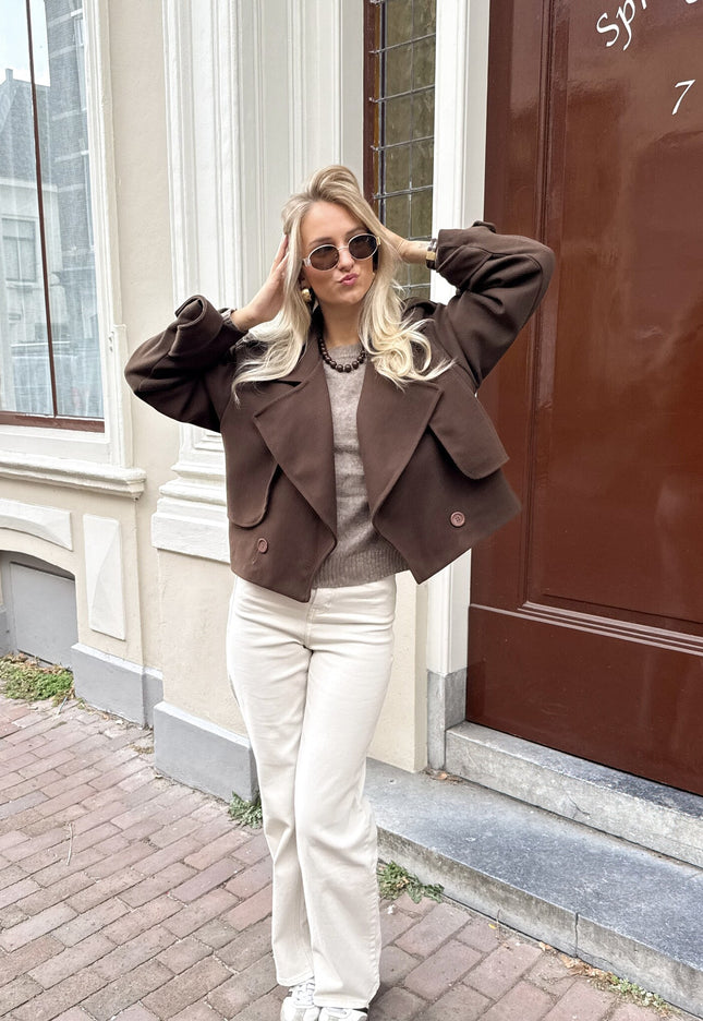 Famous Online Store Trenchcoat jas Elena donker bruin
