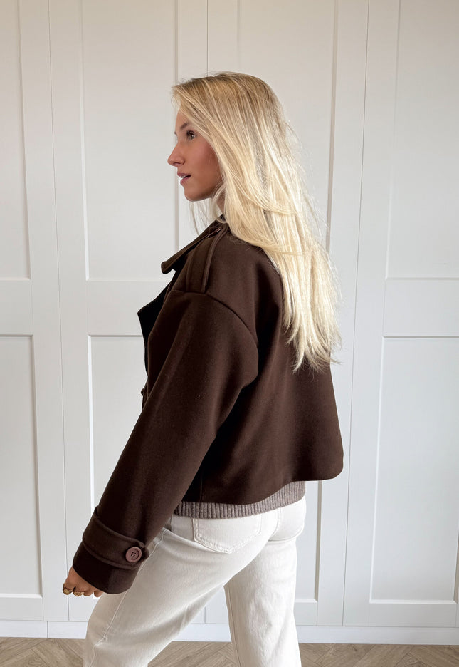 Famous Online Store Trenchcoat jas Elena donker bruin