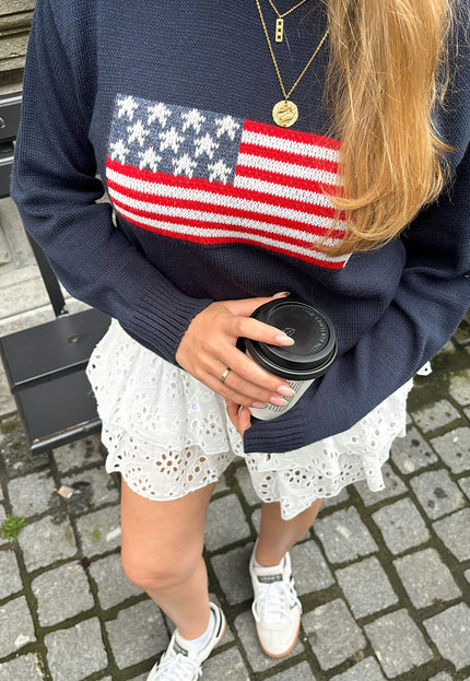 Famous Online Store Trui America blauw