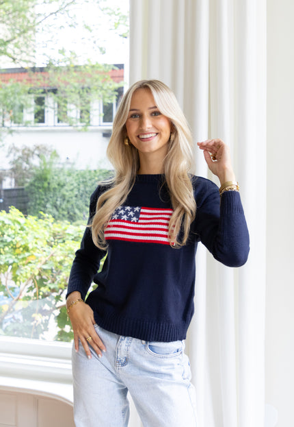 Famous Online Store Trui America blauw