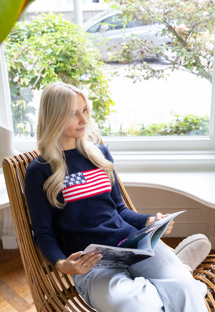 Famous Online Store Trui America blauw