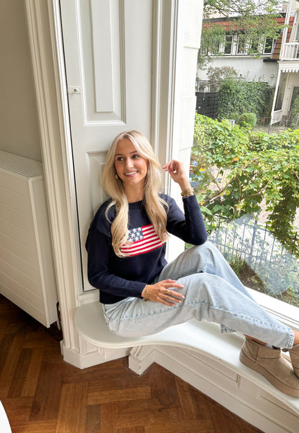 Famous Online Store Trui America blauw