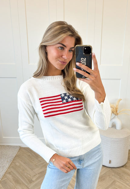 Famous Online Store Trui America wit