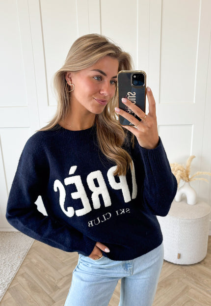 Famous Online Store Trui Aprés ski navy