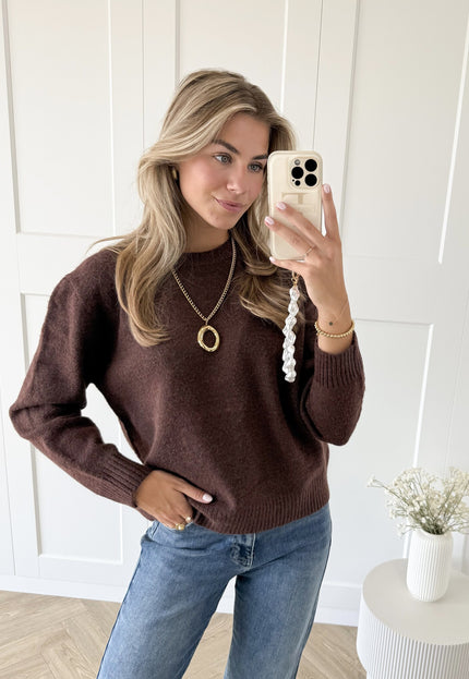 Famous Online Store Trui Cynthia donkerbruin