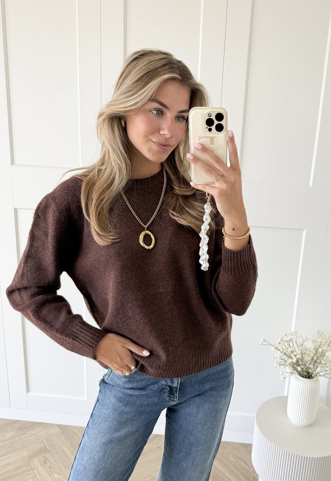 Famous Online Store Trui Cynthia donkerbruin