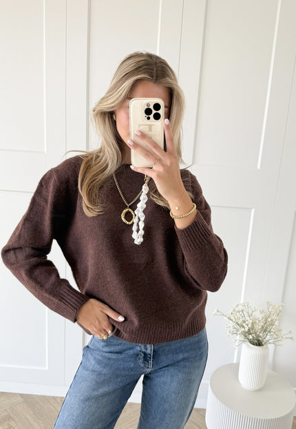 Famous Online Store Trui Cynthia donkerbruin