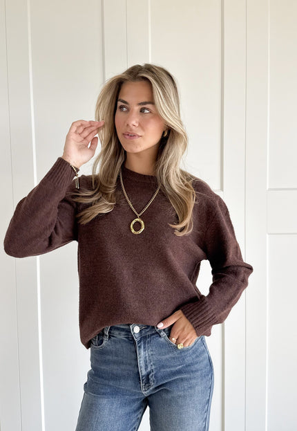 Famous Online Store Trui Cynthia donkerbruin