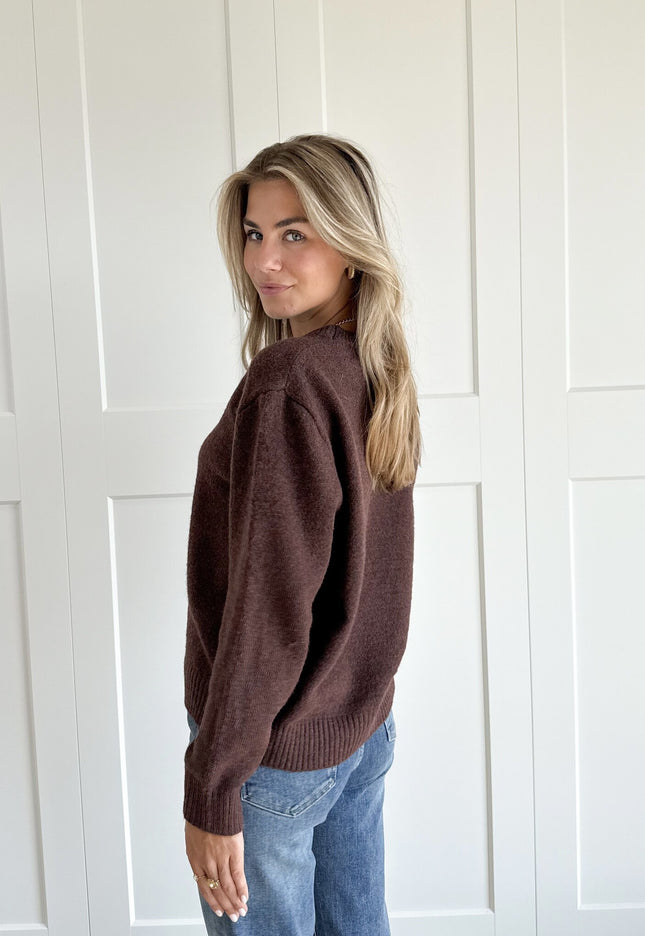 Famous Online Store Trui Cynthia donkerbruin