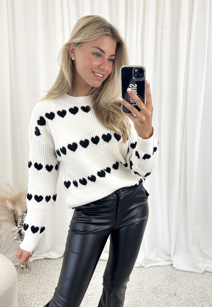 Famous Online Store Trui Heart off white