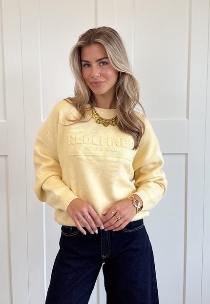 Famous Online Store Trui Maren geel