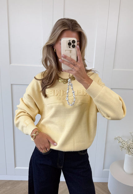 Famous Online Store Trui Maren geel