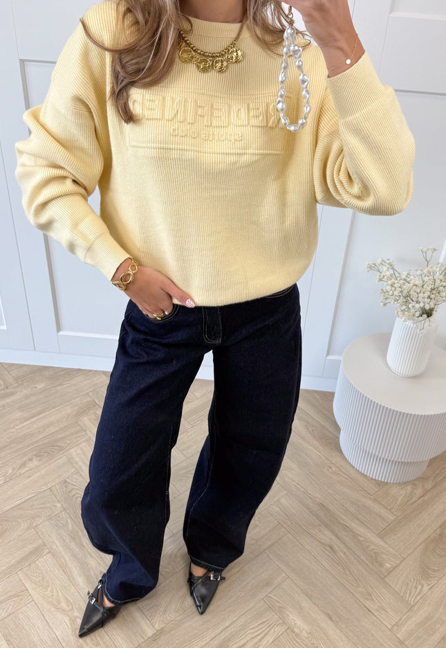 Famous Online Store Trui Maren geel