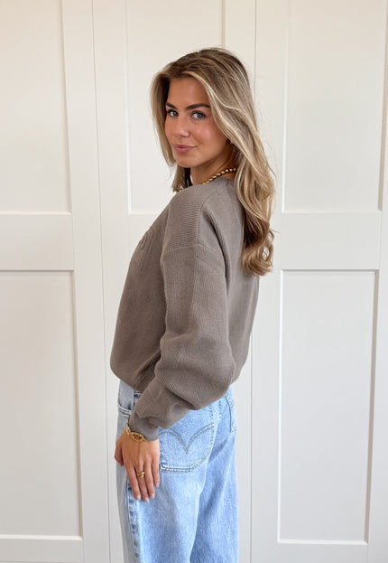 Famous Online Store Trui Maren taupe