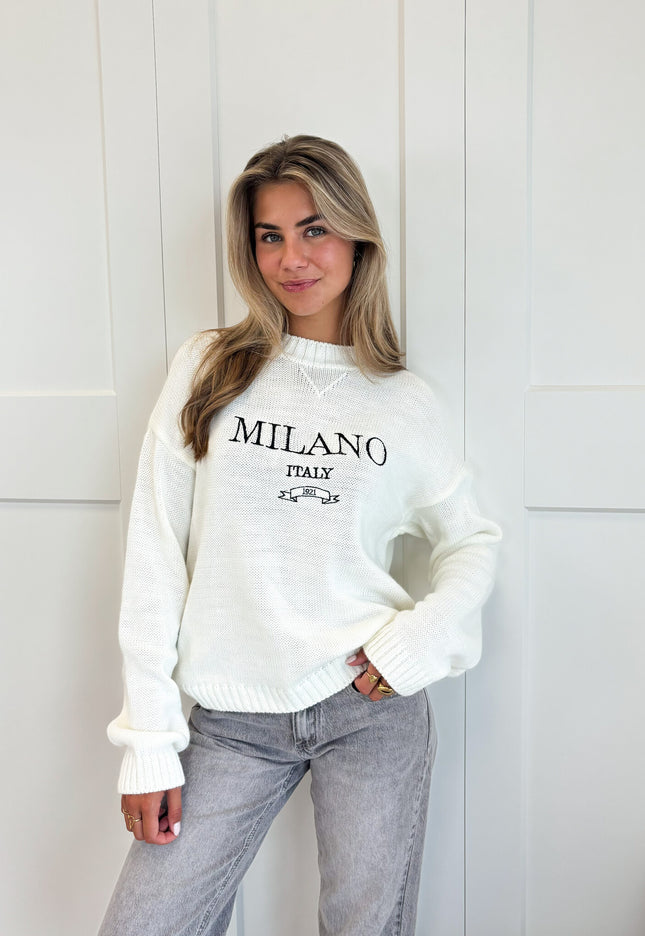 Famous Online Store Trui Milano wit