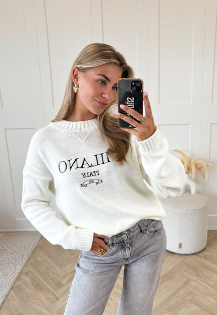 Famous Online Store Trui Milano wit
