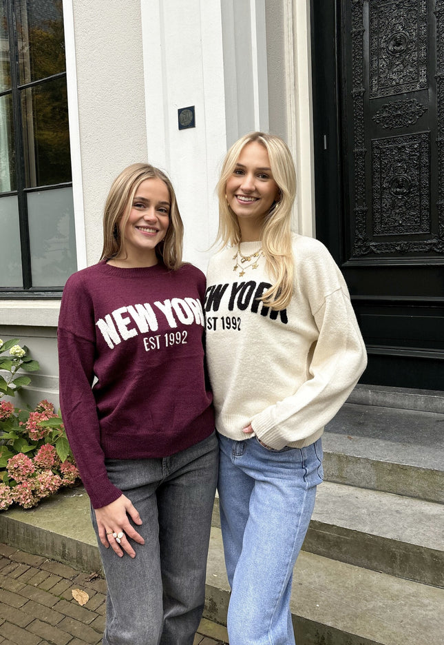 Famous Online Store Trui New York 1992 bordeaux