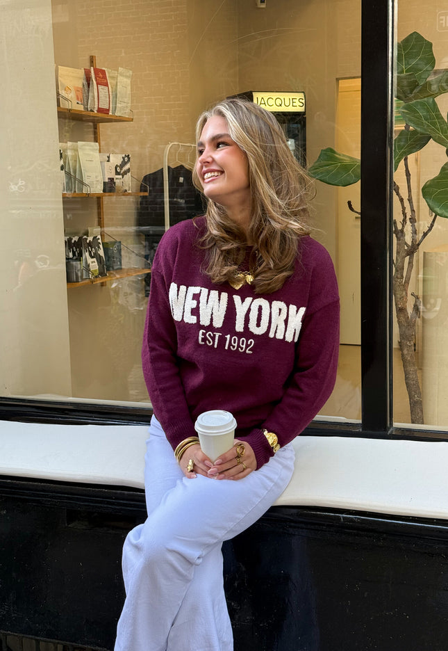 Famous Online Store Trui New York 1992 bordeaux