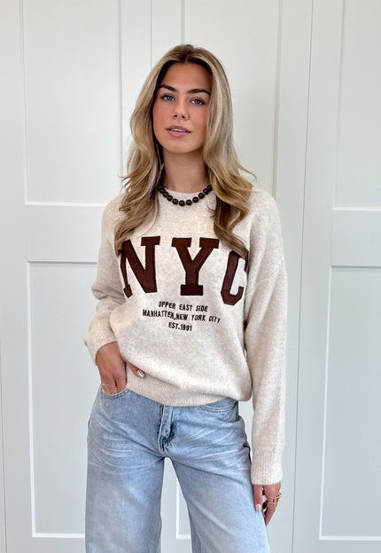 Famous Online Store Trui NYC beige