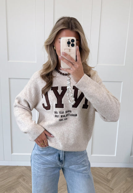 Famous Online Store Trui NYC beige
