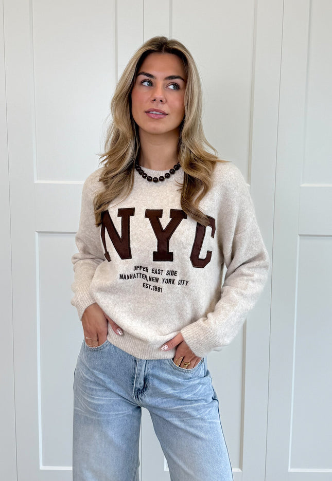 Famous Online Store Trui NYC beige