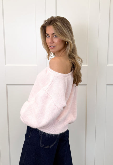 Famous Online Store Trui off shoulder Alina roze