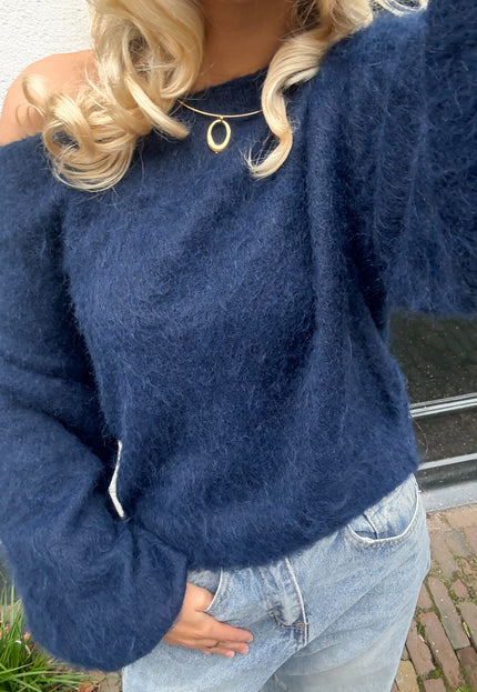 Famous Online Store Trui off shoulder Didi navy