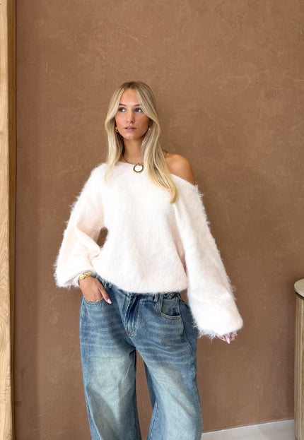 Famous Online Store Trui off shoulder Didi roze