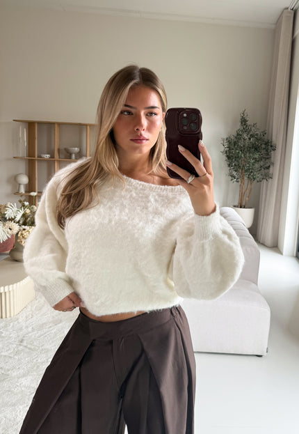 Famous Online Store Trui off shoulder Didi wit