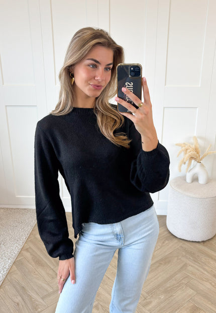 Famous Online Store Trui open back Bobbie zwart