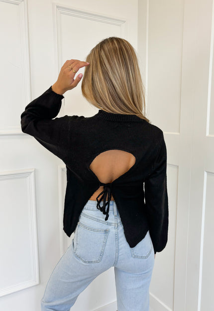 Famous Online Store Trui open back Bobbie zwart