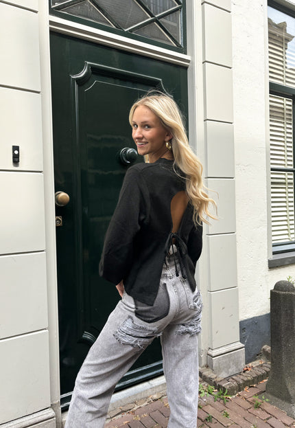 Famous Online Store Trui open back Bobbie zwart