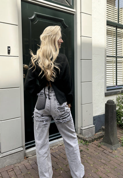 Famous Online Store Trui open back Bobbie zwart