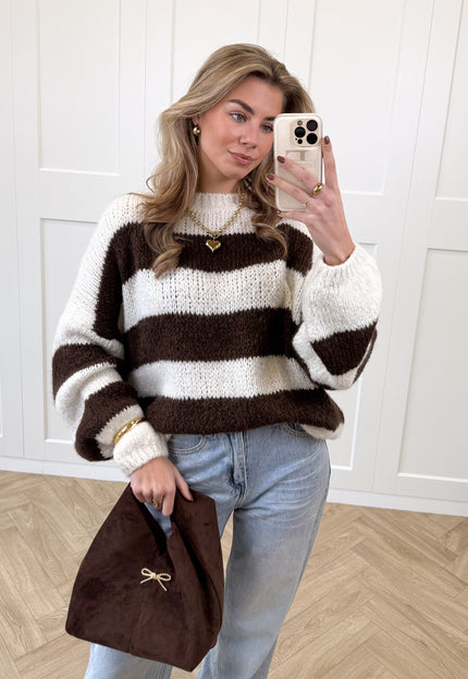 Famous Online Store Trui Rosalie bruin