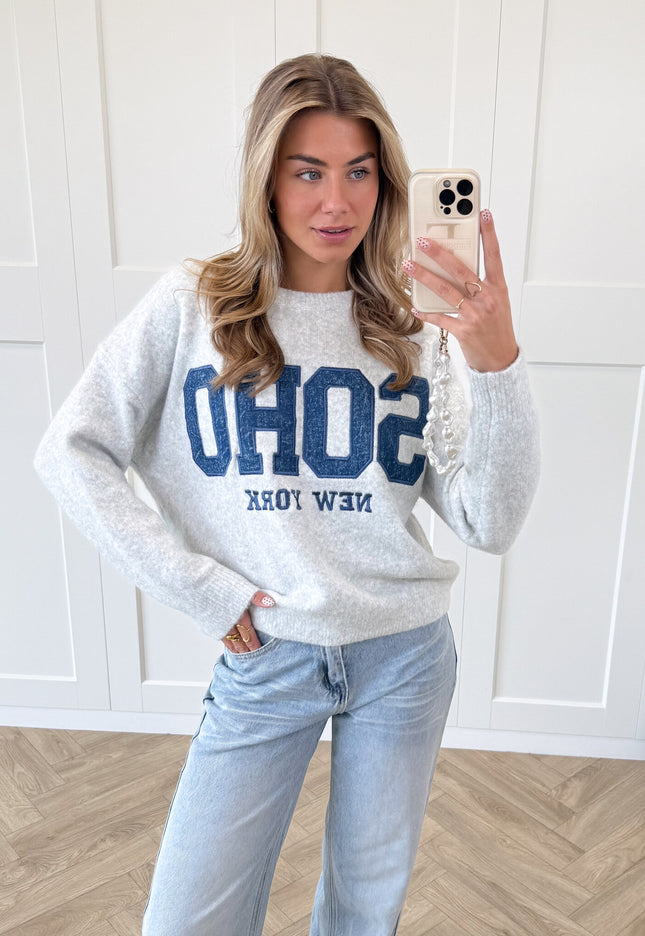 Famous Online Store Trui Soho grijs
