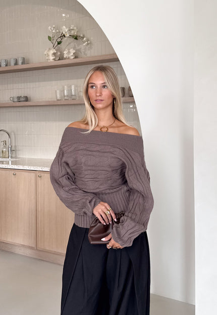 Famous Online Store Tyla trui bruin