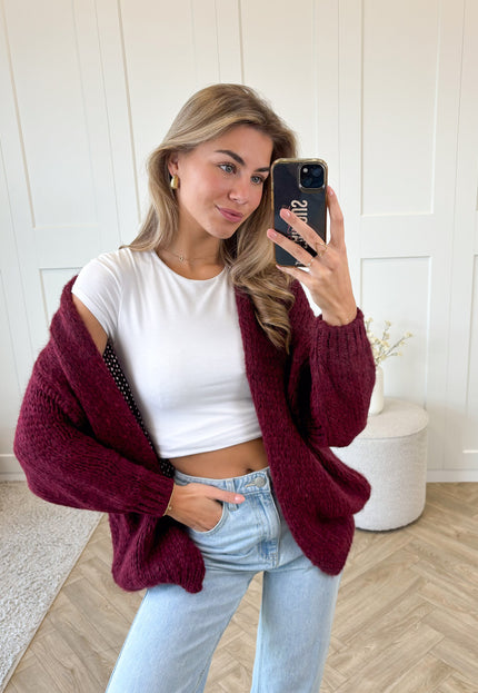 Famous Online Store Vest Chiara bordeaux