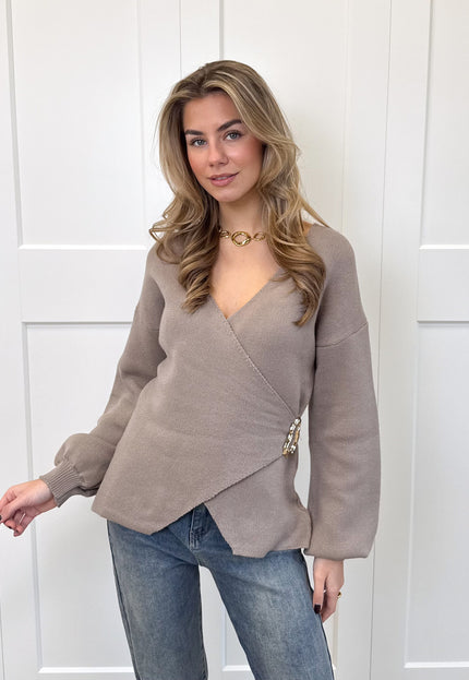 Famous Online Store Vest Elara taupe
