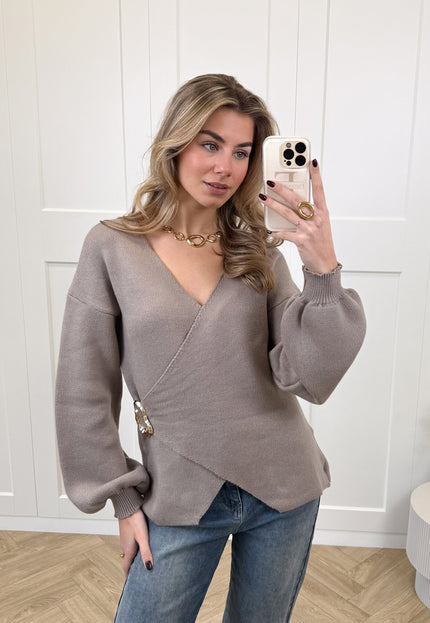 Famous Online Store Vest Elara taupe