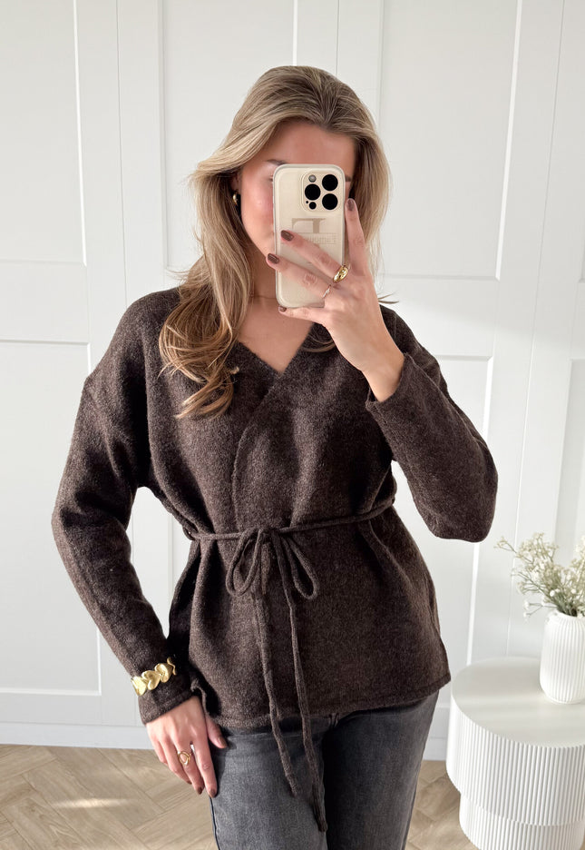 Famous Online Store Vest Elina bruin
