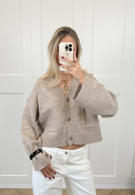 Famous Online Store Vest Lena taupe
