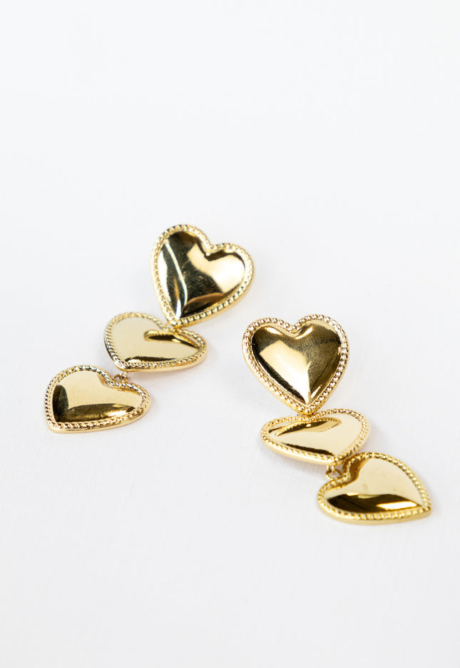 Famous Online Store Waterfall oorbel heart goud